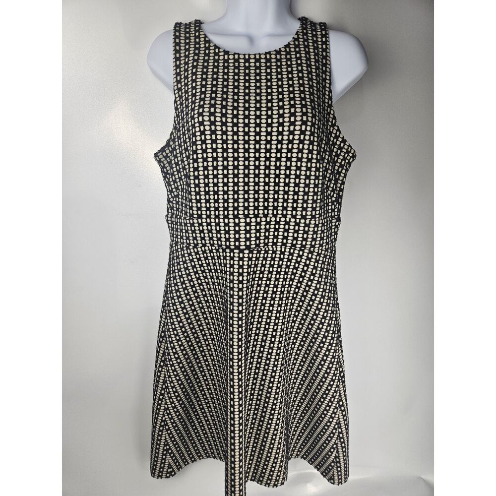 Ann Taylor Loft Sleeveless Dress Size 6 Black &‎ Cream Knit